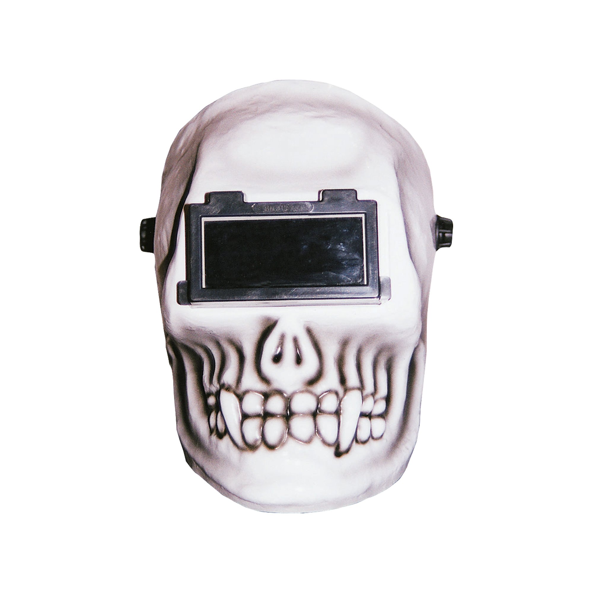 Hoodlum Welding Gear Auto-Darkening Welding Helmet — White Skull, Model# HM100SK-A